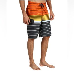 Quiksilver Men’s  29 Boardshorts Swim Trunks Trolling Striped Multicolor Size M